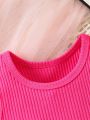 Baby Girl'S Pink Basic Vest Top, Cool & Fashionable