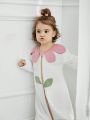 Cozy Cub 1pc Soft And Breathable Single Layer Sleeping Bag With Petal Collar And Leg Separation