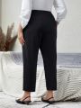 EMERY ROSE Large Size High Waisted Slant Pocket Pants
