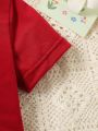 Toddler Girls' Short Sleeve Dress With Letter & Heart Print