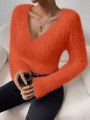 SHEIN BAE Women's Plain Cropped Sweater