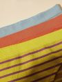 5pcs/set Women's Striped Color-contrast Triangle Panties