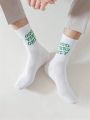 sosiwon 5pairs Men Letter Graphic Fashion Crew Socks For Daily Life