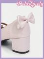 Dola Lovely Women's Fashion High-Heeled Single Shoes With Bow Decoration