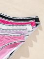 Women'S Triangle Briefs With Letter Elastic Band