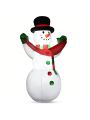 Gymax 6ft Christmas Inflatable Snowman Holiday Decoration w/ Internal LED Lights