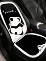 New Cute Flip-over Panda Car Seat Cover Set, Plush Heated And Anti-freezing For Winter With Seat Cover And Back Cushion