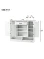 Sleek and Modern Shoe Cabinet with Adjustable Shelves, Minimalist Shoe Storage Organizer with Sturdy Top Surface, Space-saving Design Side Board for Various Sizes of Items