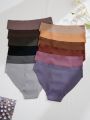 12pcs Solid Color Seamless Triangle Panties