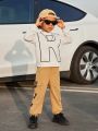 SHEIN Kids EVRYDAY Boys' Street Style Cool Workwear Cargo Pants With Multiple Pockets
