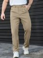 Manfinity Homme Men's Solid Color Suit Pants