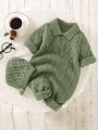 Baby Floral Twist Knit Sweater Knitted Romper