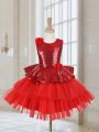 Little Girls' Sparkly Tulle Dress With 3d Flower Decorations