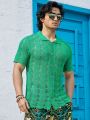 Men'S Short Sleeve Hollow Out Knitted Top