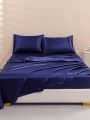 4pcs/set Solid Color Duvet Cover Set Without Filler, Modern Polyester Duvet Cover Set (1pc Comforter Cover, 2pcs Pillowcase, 1pc Fitted Sheet) For Home