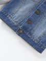 Baby Boy Flap Pocket 2 In 1 Denim Jacket Without Tee