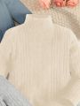 SHEIN Kids EVRYDAY Young Boy 3pcs High Neck Ribbed Knit Tee