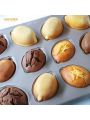 CHEFMADE Muffin Cake pan, 12-Cavity Non-Stick Lemon-Shaped Bakeware for Oven Baking (Champagne Gold)