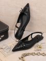 Women'S Fashionable Black Flat Shoes