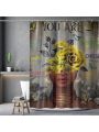 African Woman Shower Curtain Afro American Girl Fabric Shower Curtain Rose Gold Shower Curtains Inspirational Quotes Waterproof Butterfly Bathroom Decor Sets with 12 Hooks 72x72 Gold