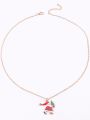 1pc Christmas Santa Claus & Gift Box Design Alloy Pendant Necklace, Perfect For Festival Wear