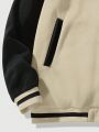 ROMWE Prep Men's College Style Jacket With Letter Printing