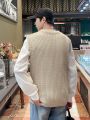 Manfinity Hypemode Men's Textured V-Neck Sweater Vest