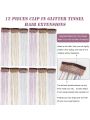 12pcs Gold Wire 5-claw Hair Extension Clips