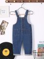 Baby Dual Pocket Button Detail Denim Overall