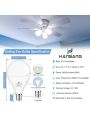 Hansang 8-Pack Ceiling Fan Light Bulbs E12 Base, 60Watt Equivalent, 6000K Cool Daylight, A15 Small Candelabra Base Chandelier Bulbs, 600LM, 120V, CRI 85+, Non-dimmable