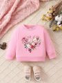 Baby Girl Floral Print Sweatshirt
