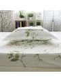 White Floral Print Bed Sheet Sets 4-Piece