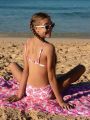 Teen Girls' Printed Halter Neck Bikini Set