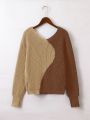 Teen Girls' Color Block V-neck Sweater