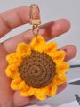 Crochet Sunflower Decor Bag Charm