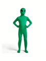 Spooktacular Creations Kids Alien Costume Halloween Costume, Green Alien Jumpsuit for Boys, Girls Halloween Dress up, Role-Playing