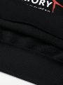 Manfinity LEGND Men'S Slogan Smiling Face Print Long Sleeve Sweatshirt And Sweatpants Set