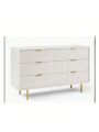 CREMORE Vacuum-Formed Six-Drawer Cabinet White…
