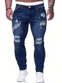 Men'S Plus Size Skinny Ripped Jeans
