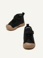 Cozy Cub Boys' Black Fashionable Trendy Design Elegant Vintage Comfortable & Warm Shoes