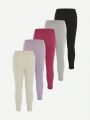 Young Girl Lovely Solid Color Comfortable Five-Piece Set Of Bottoming Pants