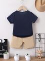 Toddler Boys' Casual Letter Printed 2pcs/Set Outfits For Summer