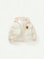 Cozy Cub Baby Boy Bear Patched 3D Ear Design Hooded Puffer Coat