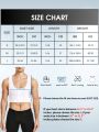 Men's Slimming Body Shaper Vest Mesh Buckle Crop Top - White