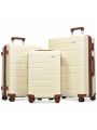 Merax Luggage Sets 3 Piece Suitcase Set 20/24/28,Carry on Luggage Airline Approved,Hard Case with Spinner Wheels