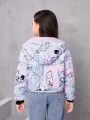 DAYDREAMS AND ICE CREAMS Girls Cartoon Graphic Zip Up Puffer Coat