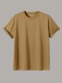 Men's Solid Color Round Neck Short Sleeve T-Shirt