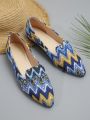 Spring/autumn Fashionable Wave Pattern Women's Pointed Toe Flat Shoes