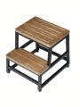 Wooden Step Stools for Kids and Adults, Heavy Duty Bed Steps for High Beds for Adults with Non-Slip Grooves Surface, 2 Step Stool for Bedroom, Kitchen, Bathroom - Holds up to 500 LBS