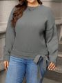 Plus Size Sweater With Drop Shoulder & Pullover Style